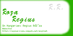 roza regius business card